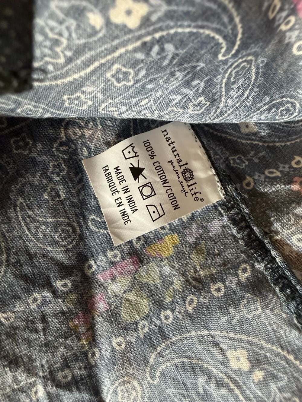 Natural Life Floral Paisley Button Down Shirt Size L - Picture 4 of 10